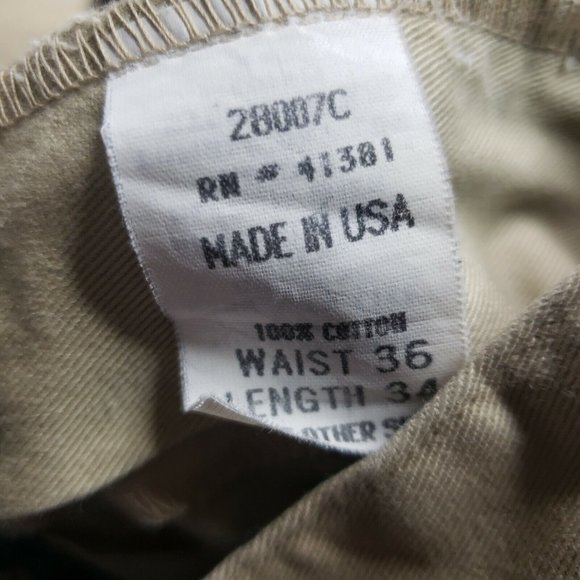 Vintage Polo Ralph Lauren Mens Chinos 36x34 Made In USA Pleated Front Pants - Picture 6 of 9